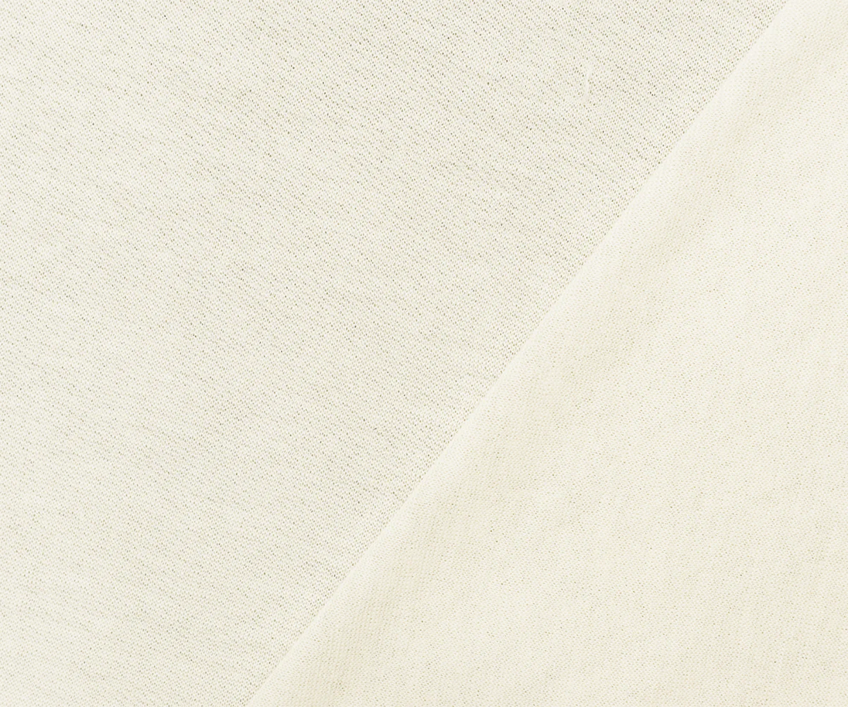 1 1/2 YD PC-Ivory Cotton Sheer Slub Stretch Spandex Slub Jerey Knit Fabric - Image 2