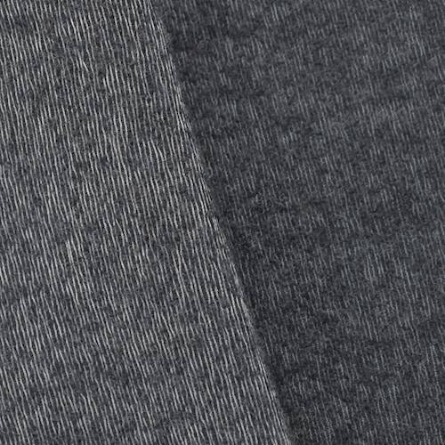 1 1/2 YD PC-Static Black Semi-Opaque Textured Stripe Woven Jacketing Fabric