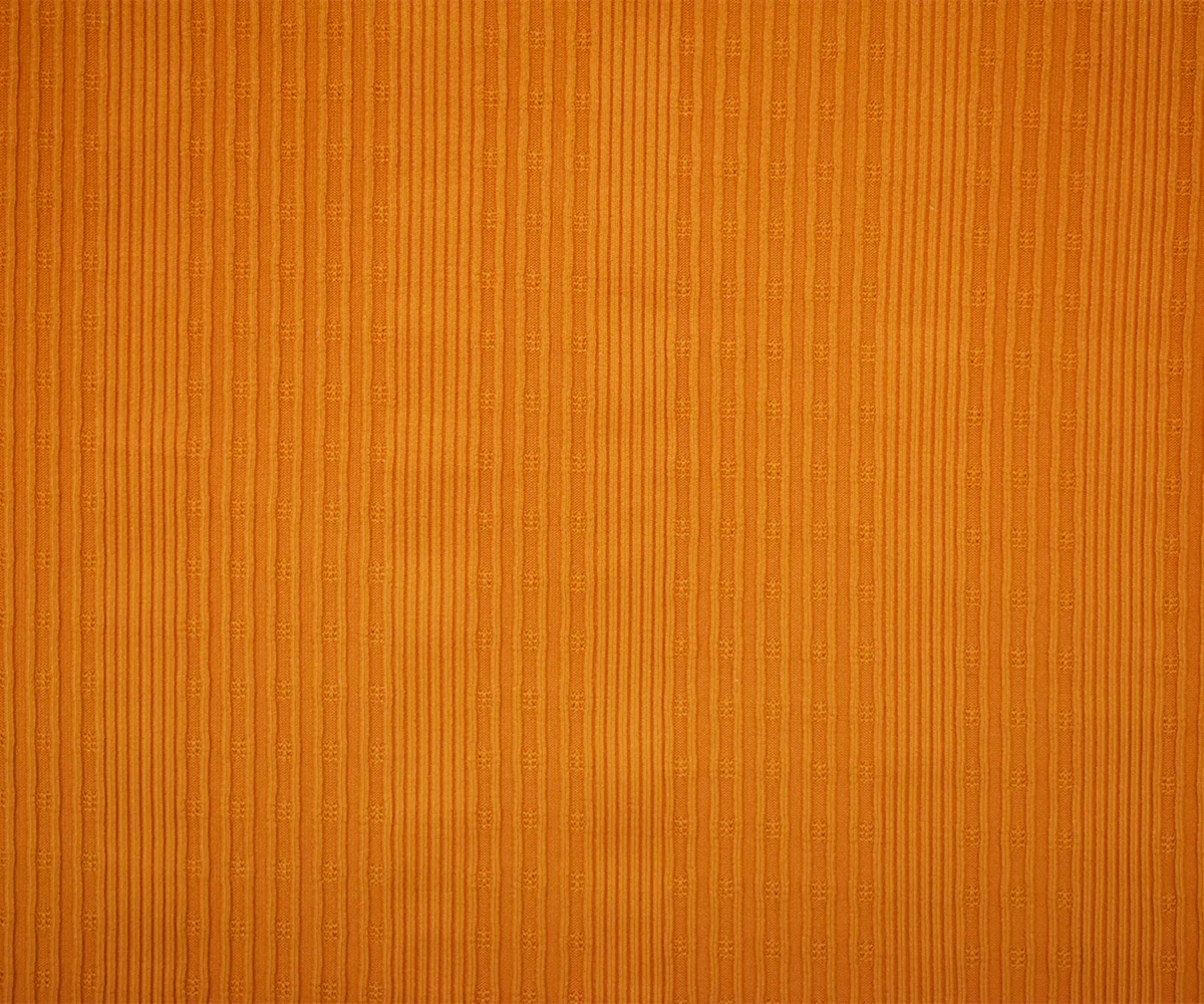 1 1/4 YD PC-Orange Nylon Stretch Spandex Multi Rib Knit Fabric - Image 4