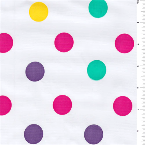 1 1/4 YD PC-Purple Dot Oilcloth Fabric - Reorderable