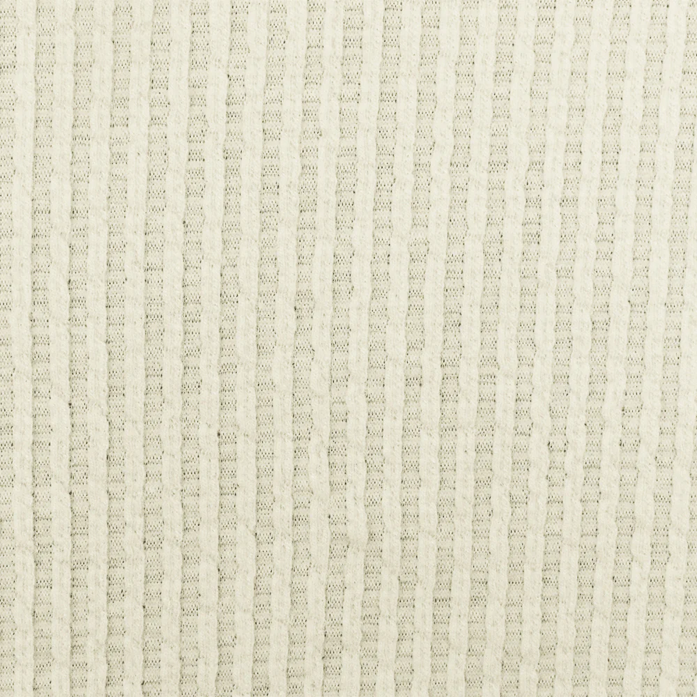1 5/8 YD PC-Icing Ivory Stripe Stretch Sweater Knit Fabric - Image 3