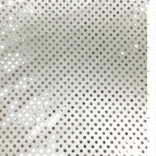 12 YD Bolt-White/Silver Sequin Knit Fabric
