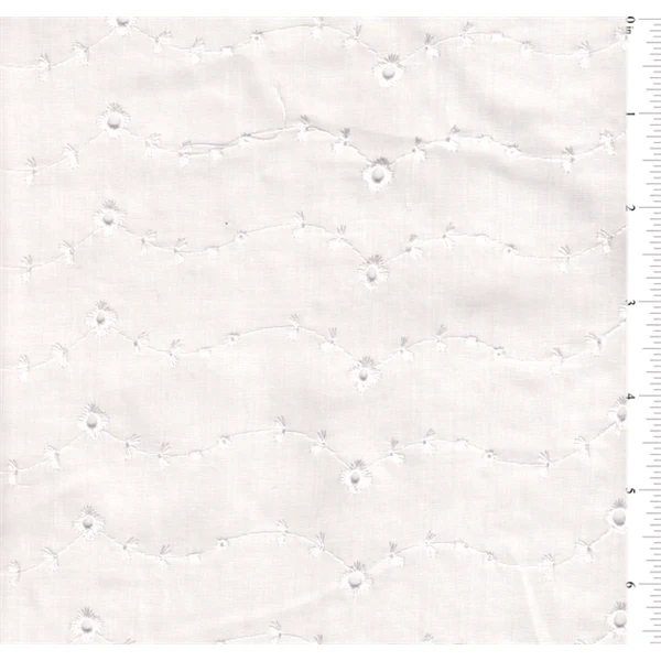 15 YD Bolt-White Eyelet Fabric