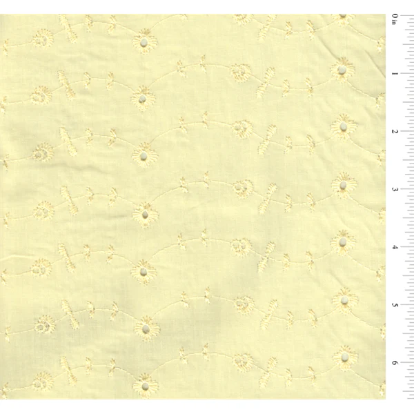 15 YD Bolt-Yellow Eyelet Fabric