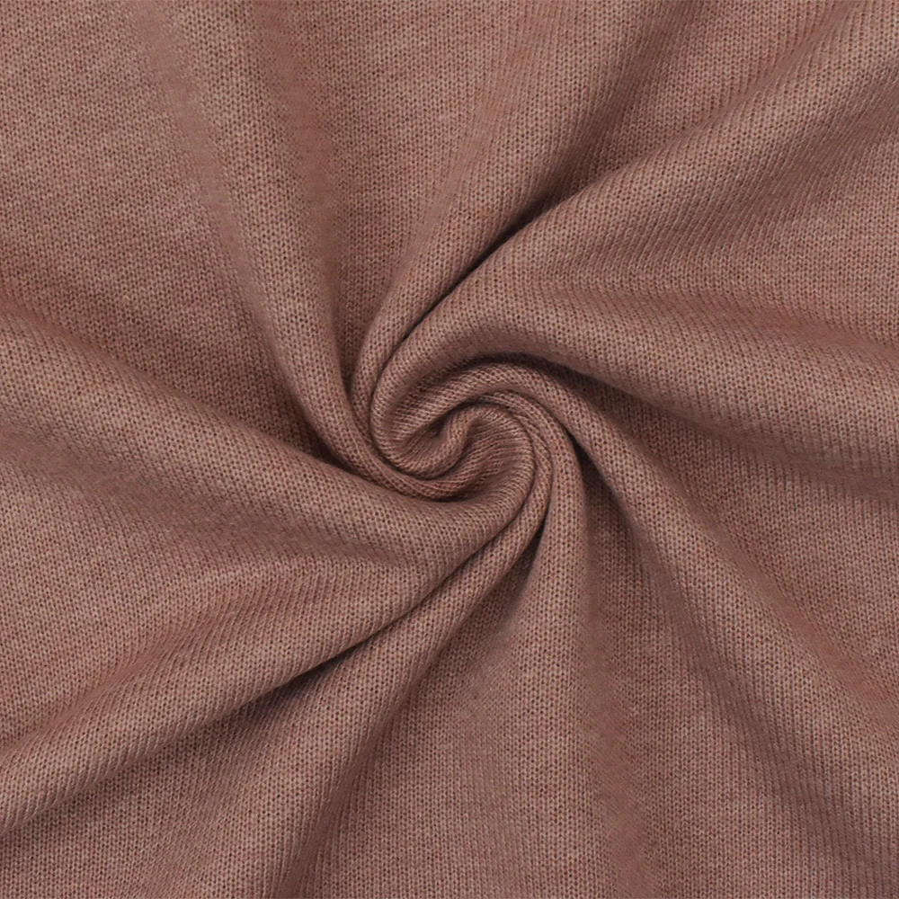 2 1/2 YD PC-Vintage Rose Pink Solid Stretch French Terry Knit Fabric - Image 2