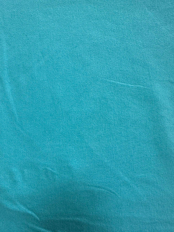 2 1/4 YD PC-Turquoise French Terry Knit Fabric - Image 2