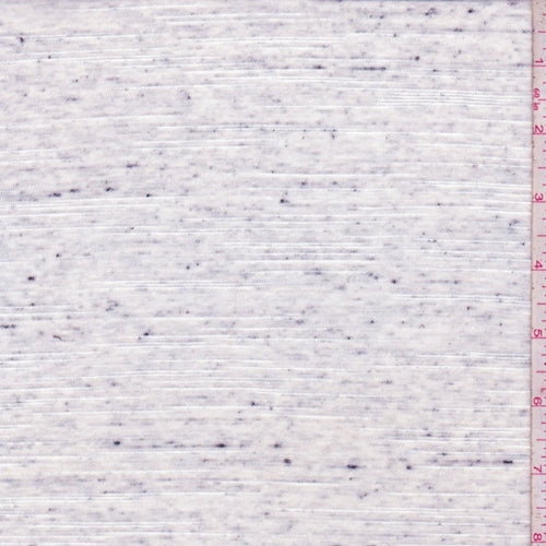 2 YD PC-Pearl Grey/White Slubbed Jersey Knit Fabric