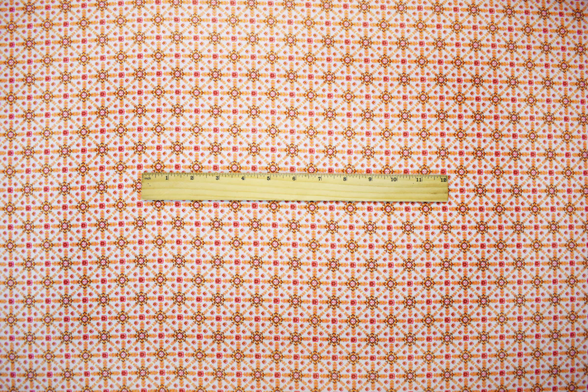 2 YD PC-Pink-White-Multi Poly Abstract Printed Chiffon Woven Fabric - Image 4