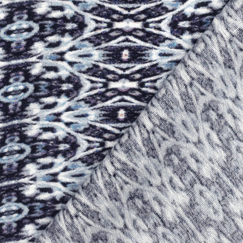 2 YD PC-Purple-Sky-Multi Abstract Kaleidoscope Printed Cotton Gauze Fabric - Image 4