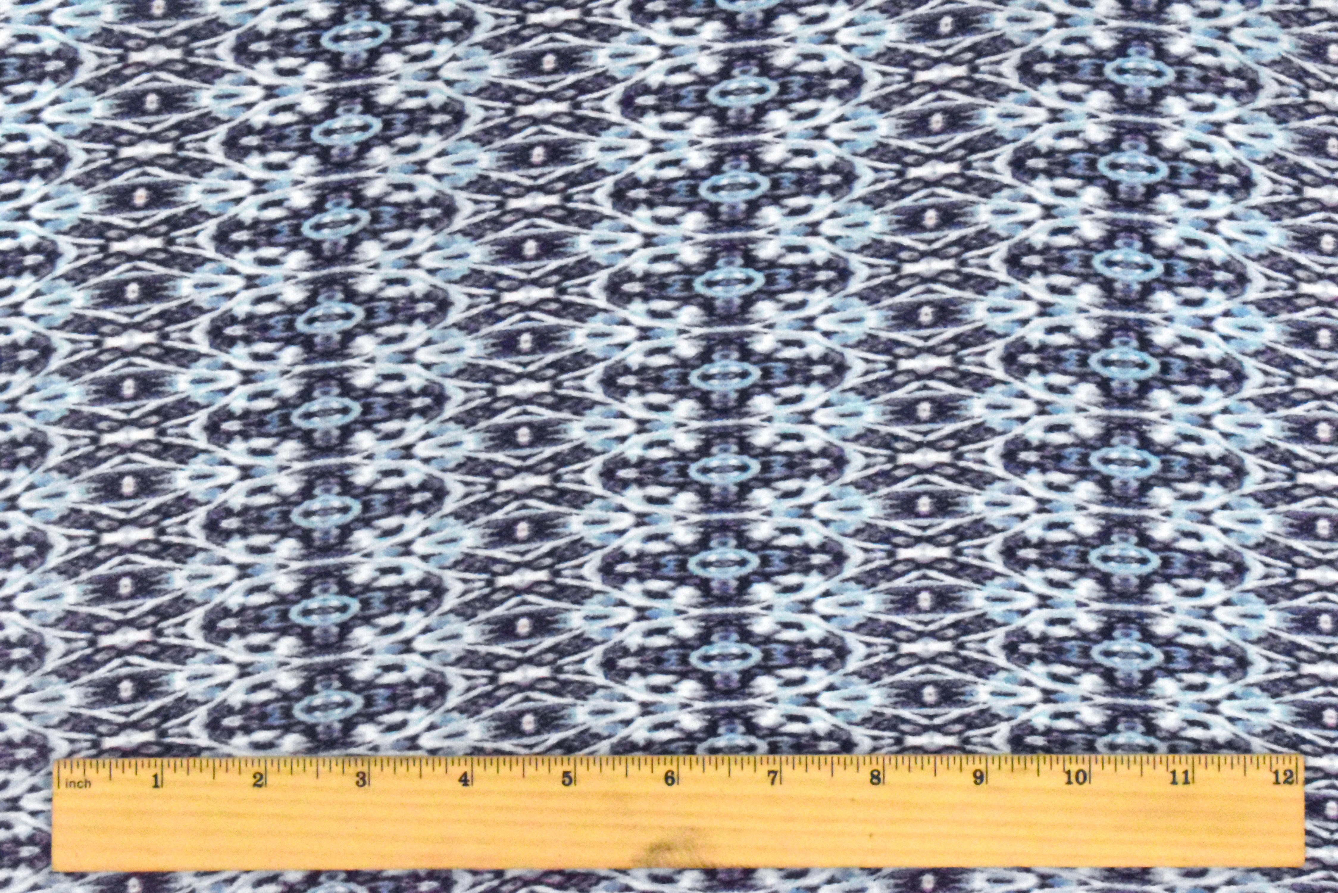 2 YD PC-Purple-Sky-Multi Abstract Kaleidoscope Printed Cotton Gauze Fabric - Image 5