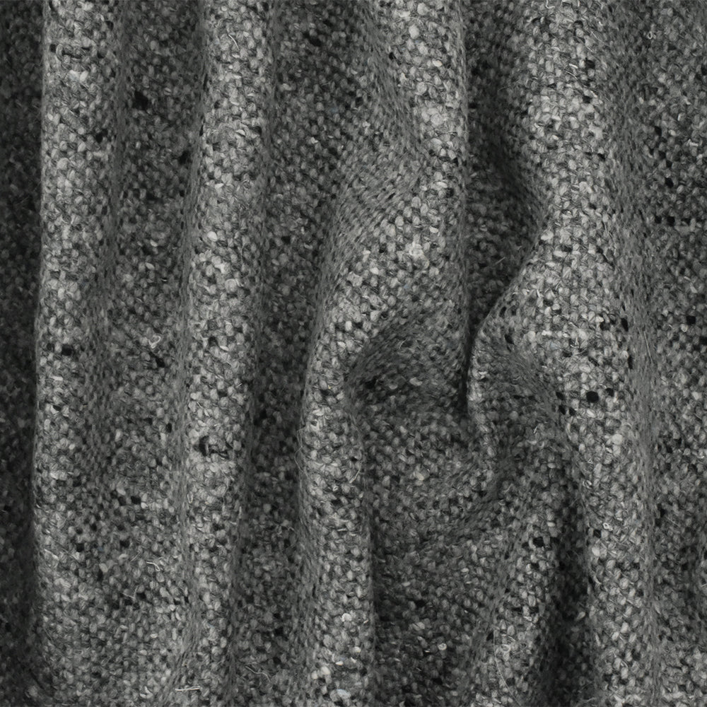 3 YD PC-Gray-Black-Multi Texture Wool Rayon Woven Home Decorating Fabric - Image 2
