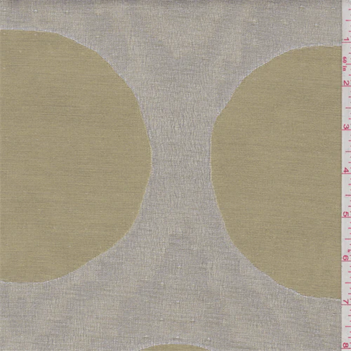 3 YD PC-Silver/Gold Belgravia Circle Jacquard Drapery Fabric