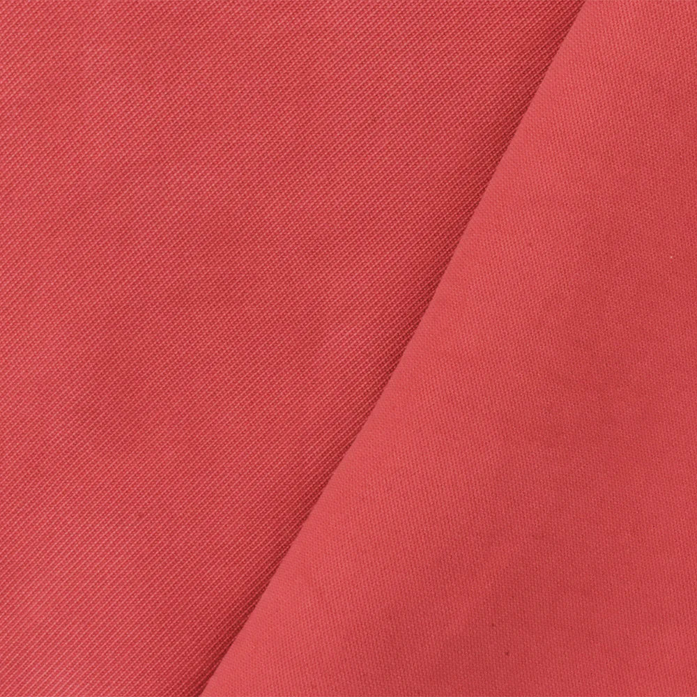 4 1/4 YD PC-Red Famous Designer Rayon-Poly Sand washed Twill Fabric