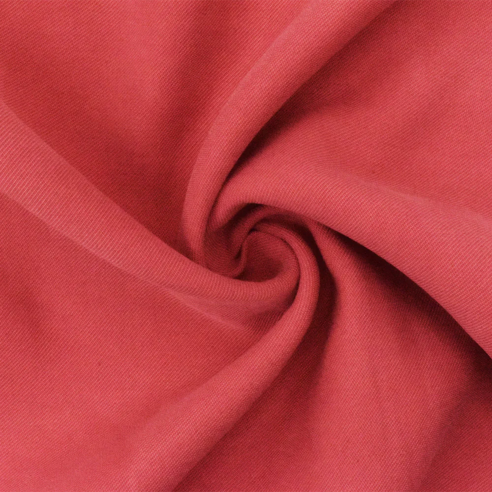4 1/4 YD PC-Red Famous Designer Rayon-Poly Sand washed Twill Fabric - Image 3