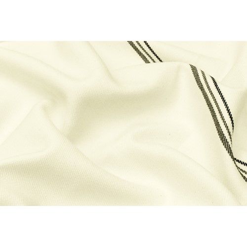 4 YD PC-Ivory/Black/Gray Stripe Twill Double Weave Jacketing Fabric - Image 3