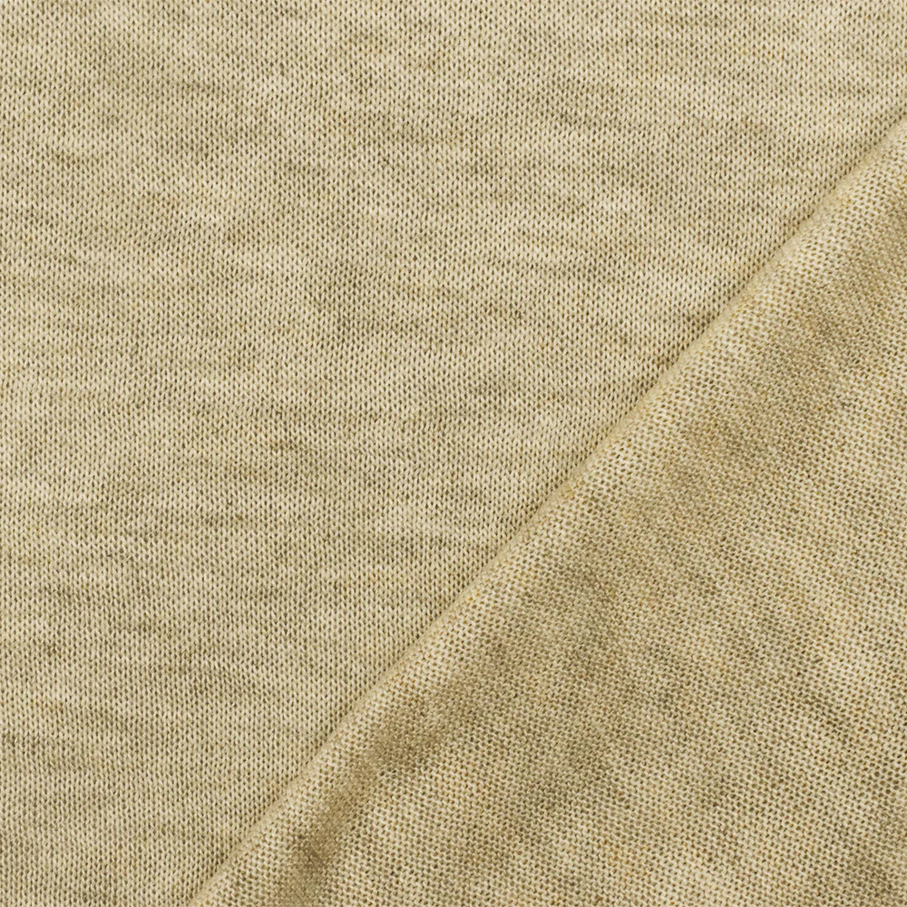 Antique Yellow-Beige-Multi Stretch Cotton Jersey Knit Fabric - Image 2
