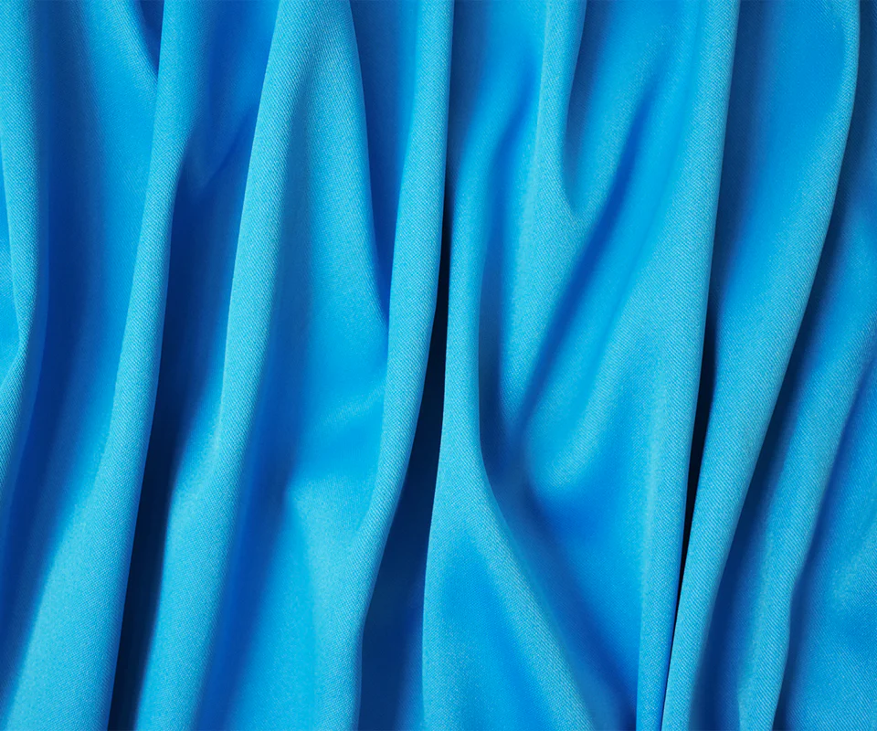 Aqua Blue Poly Spandex Stretch Solid Stretch Lamour Woven Fabric - Image 3