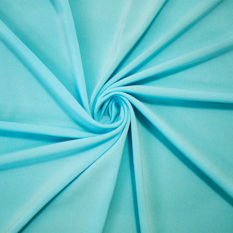 Aqua Blue Poly Stretch Spandex Solid ITY Knit Fabric