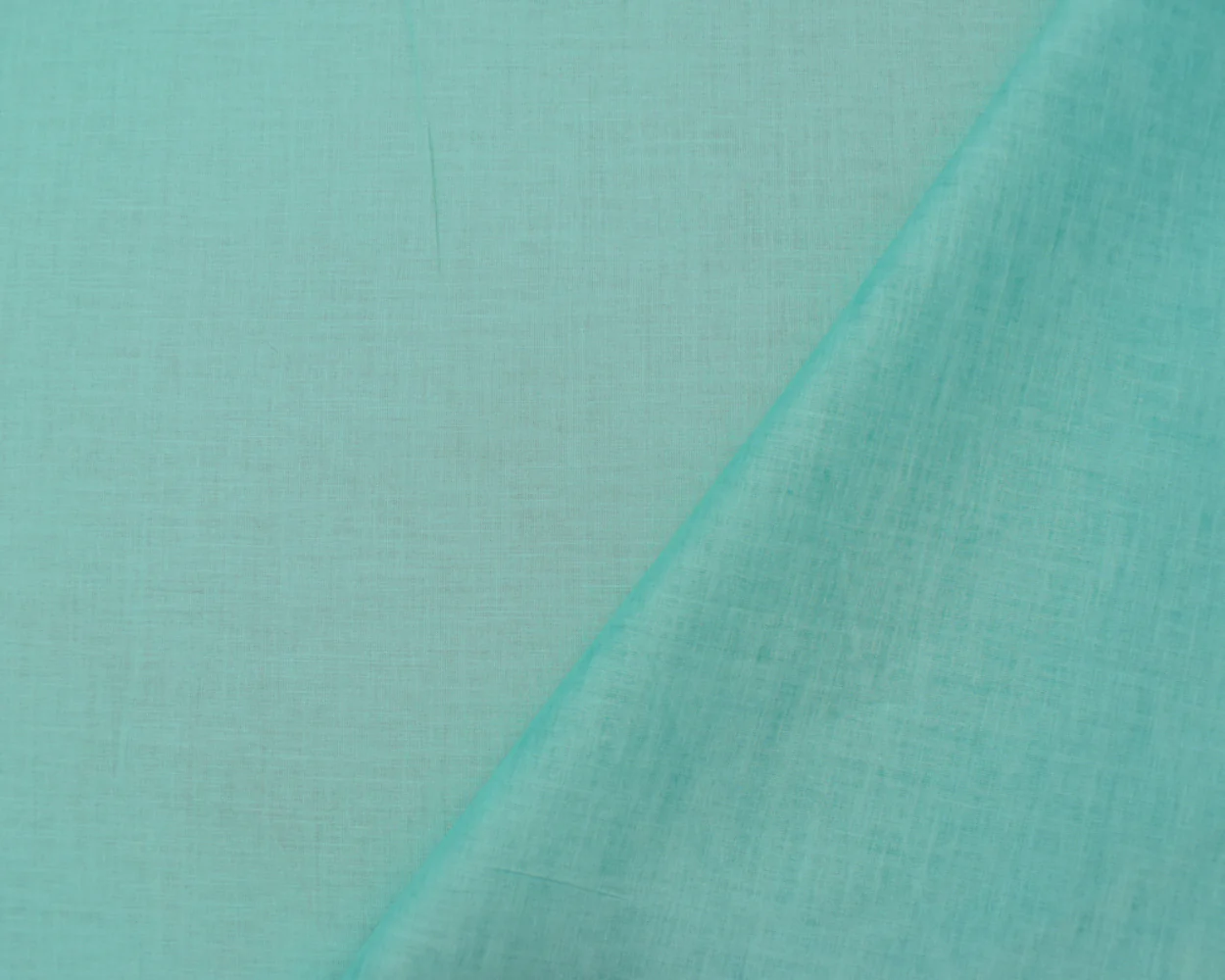 Aqua Teal Cotton Solid Voile Woven Fabric - Image 2