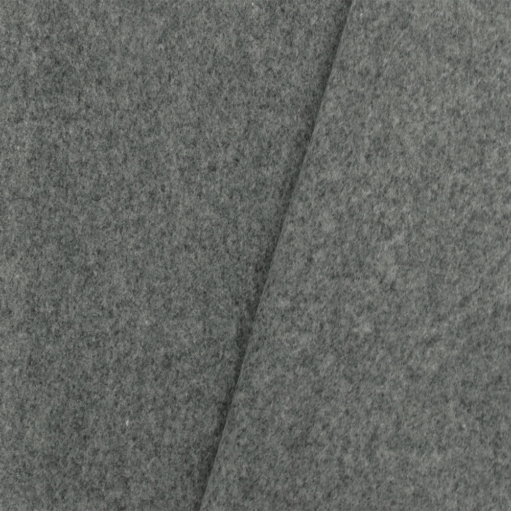 Ash Gray Textured Wool-Poly Textured Woven Coating Fabric - Image 3