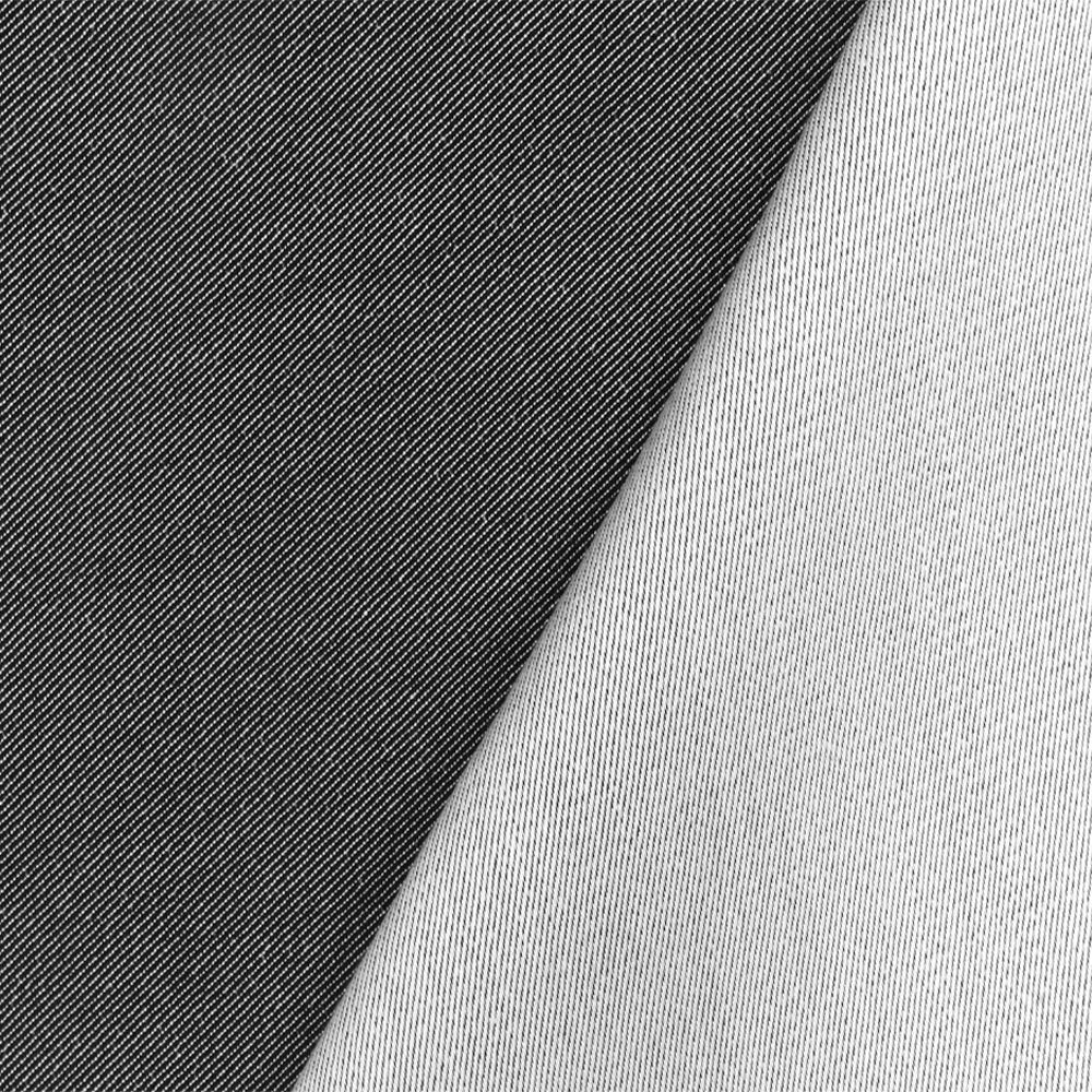 Ash Static Black-White Stretch Twill Denim Fabric - Image 3