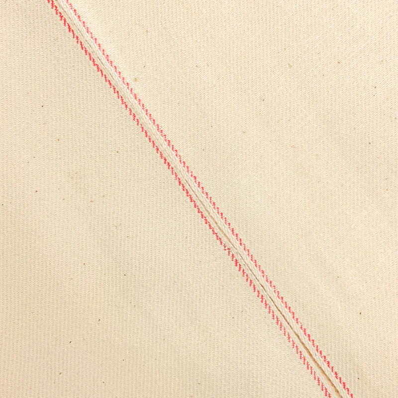 Beige 12 oz. Cotton Japanese Selvedge Denim Woven Fabric