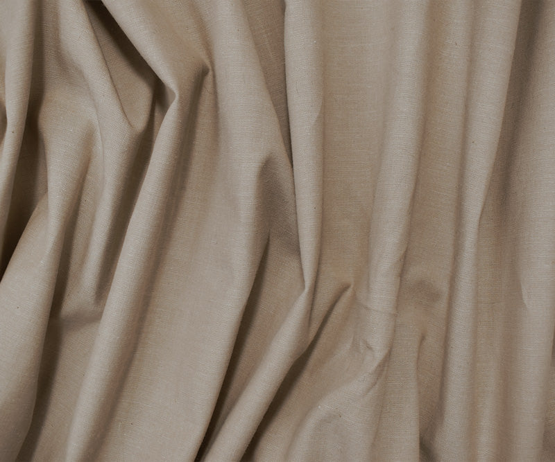 Beige 4 oz. Cotton-Linen Solid Cross Hatch Woven Fabric - Image 3