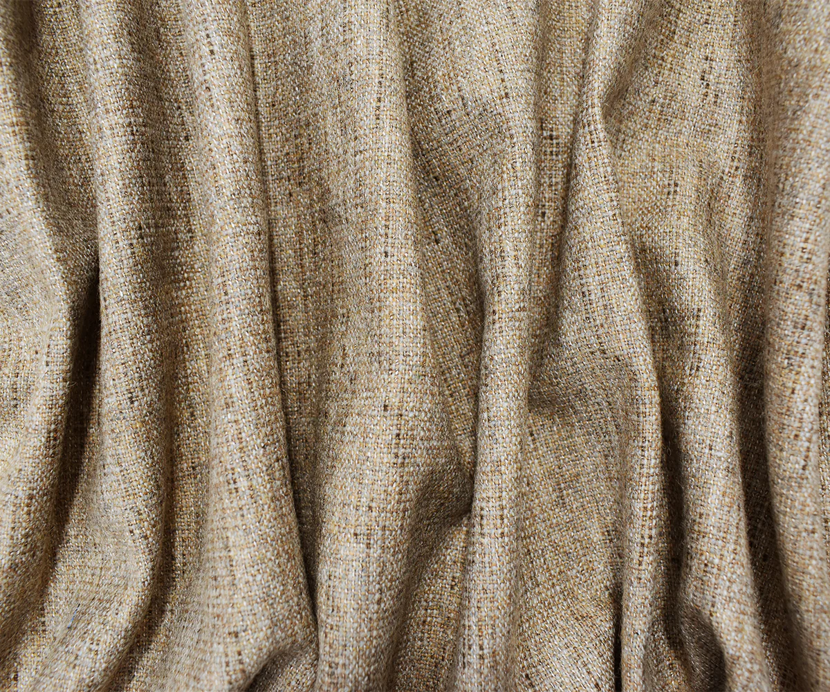 Beige-Gray Wool Poly Texture Woven Jacketing Fabric - Image 3