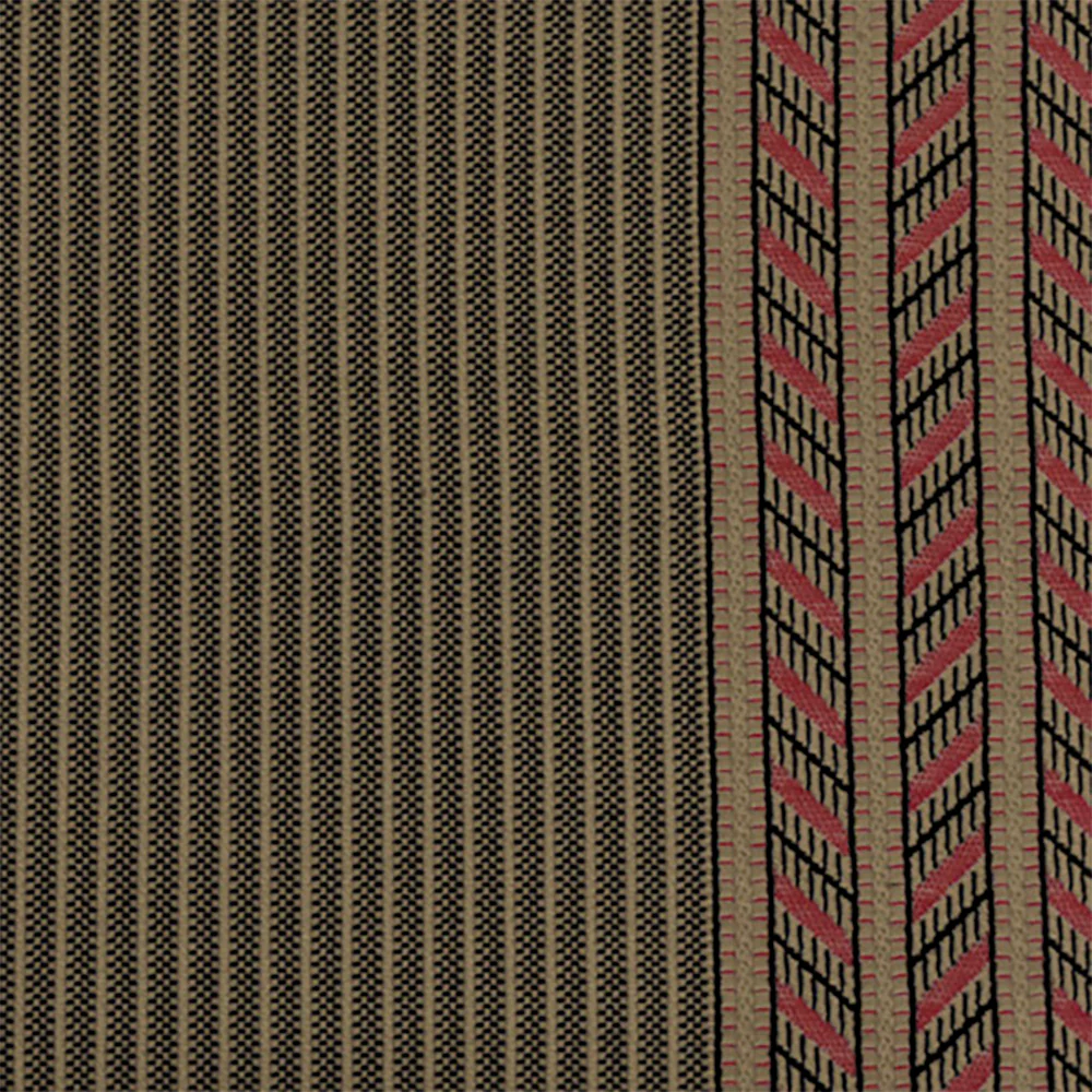 Beige-Multi Famous Maker Tribal Stripe Border Stretch Jacquard Knit Fabric