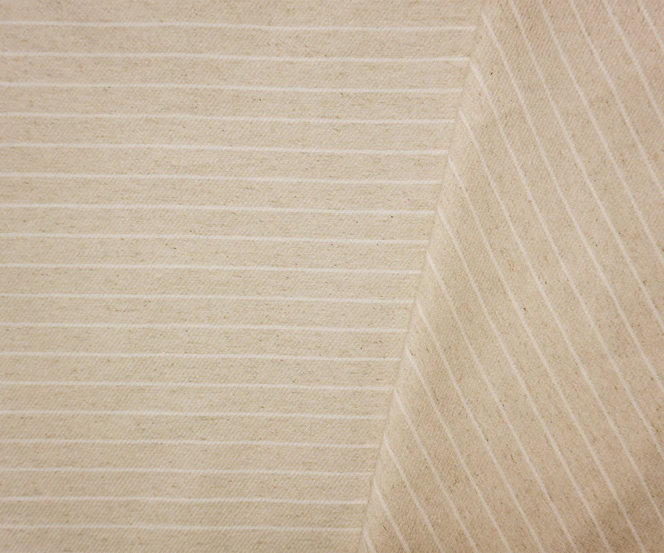 Beige-White Famous Maker Famous Maker Rayon Blend Stretch Twill Woven Fabric - Image 2