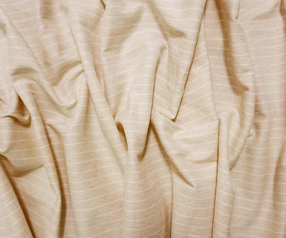 Beige-White Famous Maker Famous Maker Rayon Blend Stretch Twill Woven Fabric - Image 3
