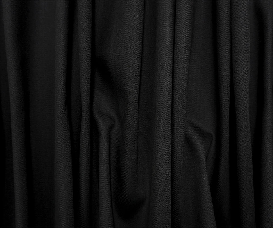 Black 10 oz. Cotton Blend Stretch Twill Woven Denim Fabric - Image 3