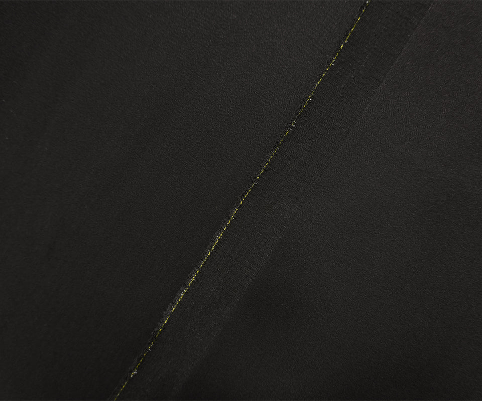 Black 12 oz. CLY Blend Stretch Solid Twill Woven Fabric - Image 2