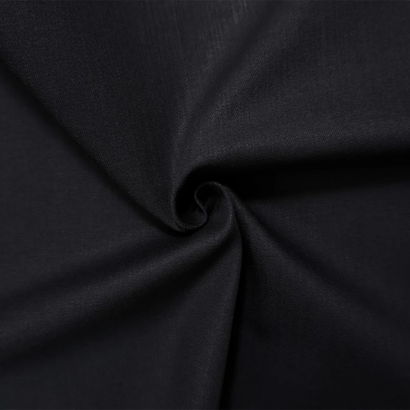 Black 12 oz. Cotton Blend Stretch Denim Twill Woven Fabric