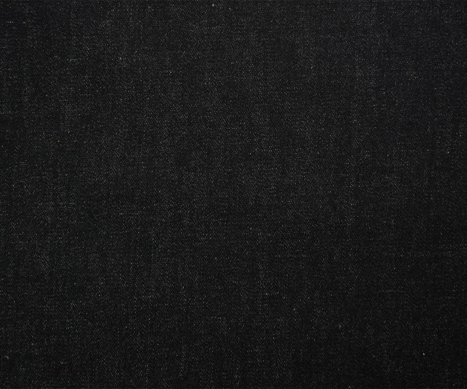 Black 12 oz. Cotton Spandex Stretch Denim Twill Woven Fabric - Image 2