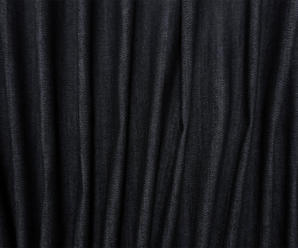 Black 8.5 oz. Candiani Cotton Blend Twill Denim Woven Fabric - Image 3