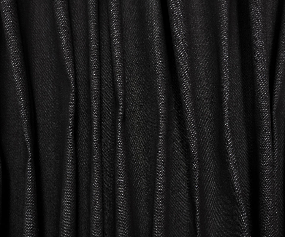 Black 8 oz. Cotton Stretch Denim Twill Woven Fabric - Image 3