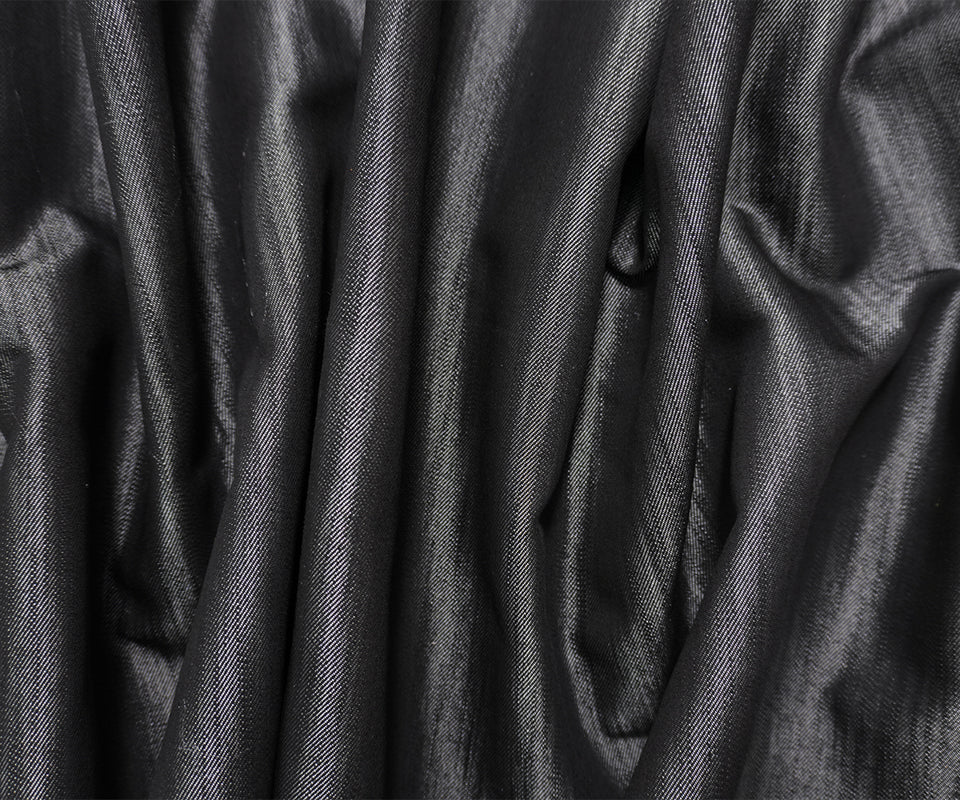 Black 9.5 oz. Berto Cotton Blend Denim Twill Woven Fabric - Image 3