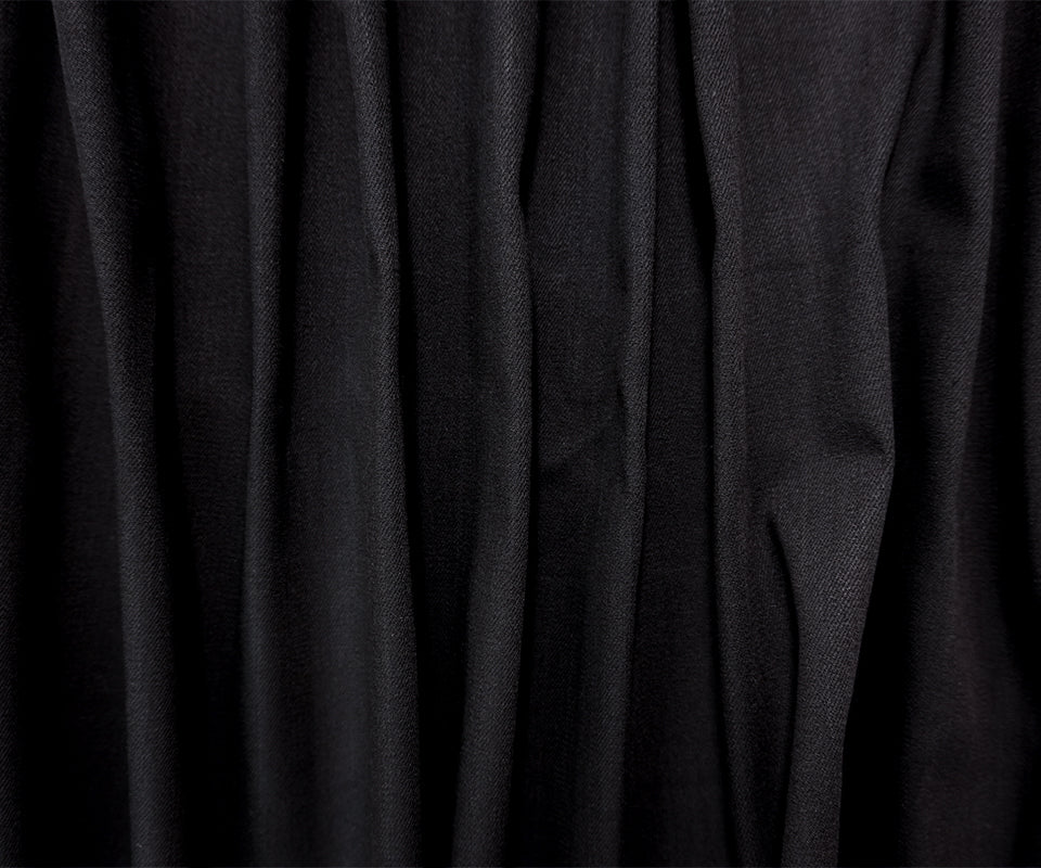 Black 9.5 oz. Cotton Blend Stretch Denim Twill Woven Fabric - Image 3
