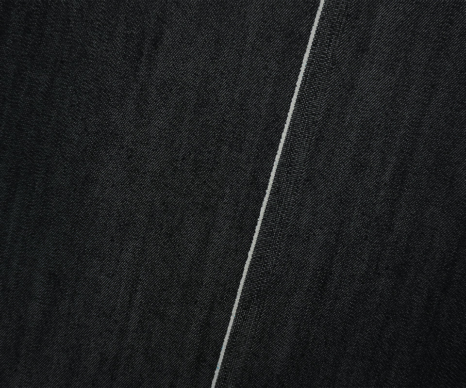 Black 9.5 oz. Cotton Blend Stretch Denim Twill Woven Fabric - Image 2
