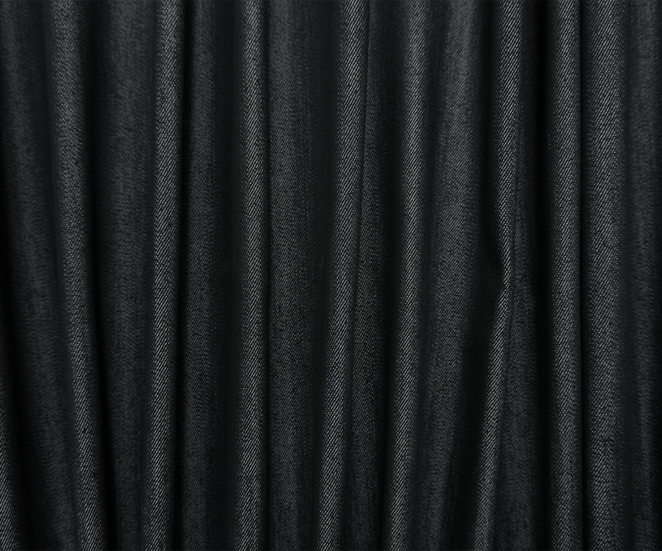 Black 9.5 oz. Cotton Blend Stretch Denim Twill Woven Fabric - Image 3