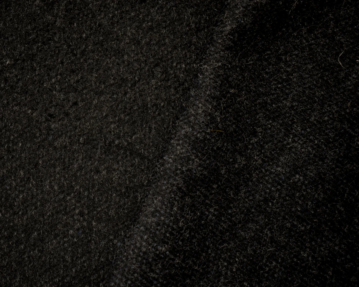 Black-Blue Wool Acrylic Texture Brushed Face Dobby Woven Jacketing Fabric - Image 2