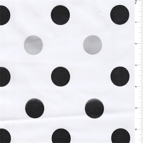 Black Dot Oilcloth Fabric - Reorderable