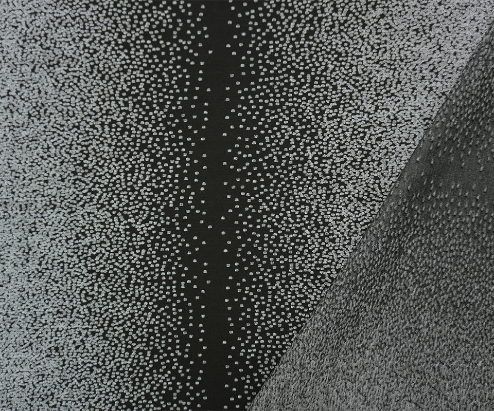 Black Famous Maker Nylon Spandex Dot Jacquard Double Knit Fabric - Image 2