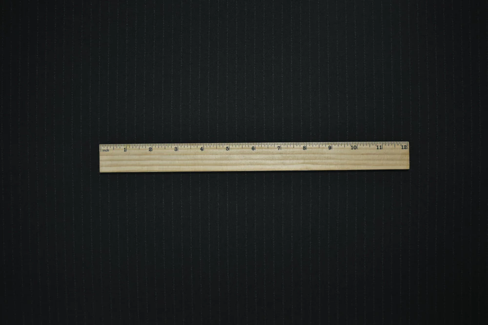 Black-Gray Poly-Rayon-Wool Japanese Vertical Striped Double Knit Fabric - Image 5