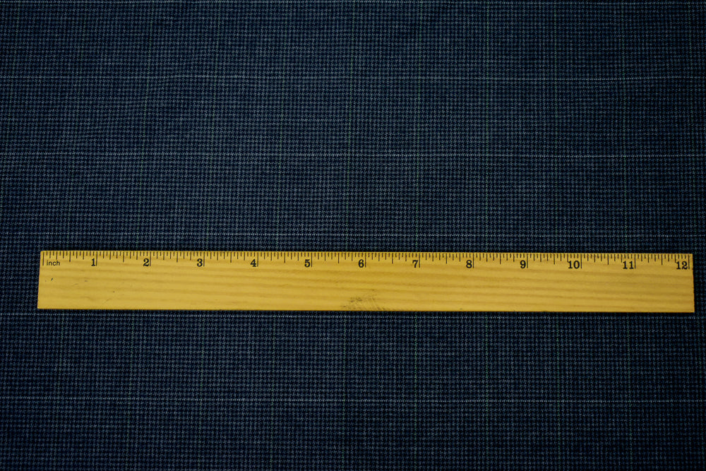 Black-Gray Polyester-Wool Houndstooth Check Shirting Fabric - Image 5