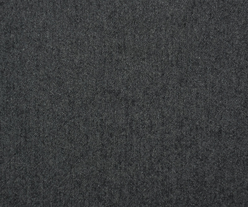Black-Gray Wool Poly Spandex Stretch Heather Woven Suiting Fabric - Image 4