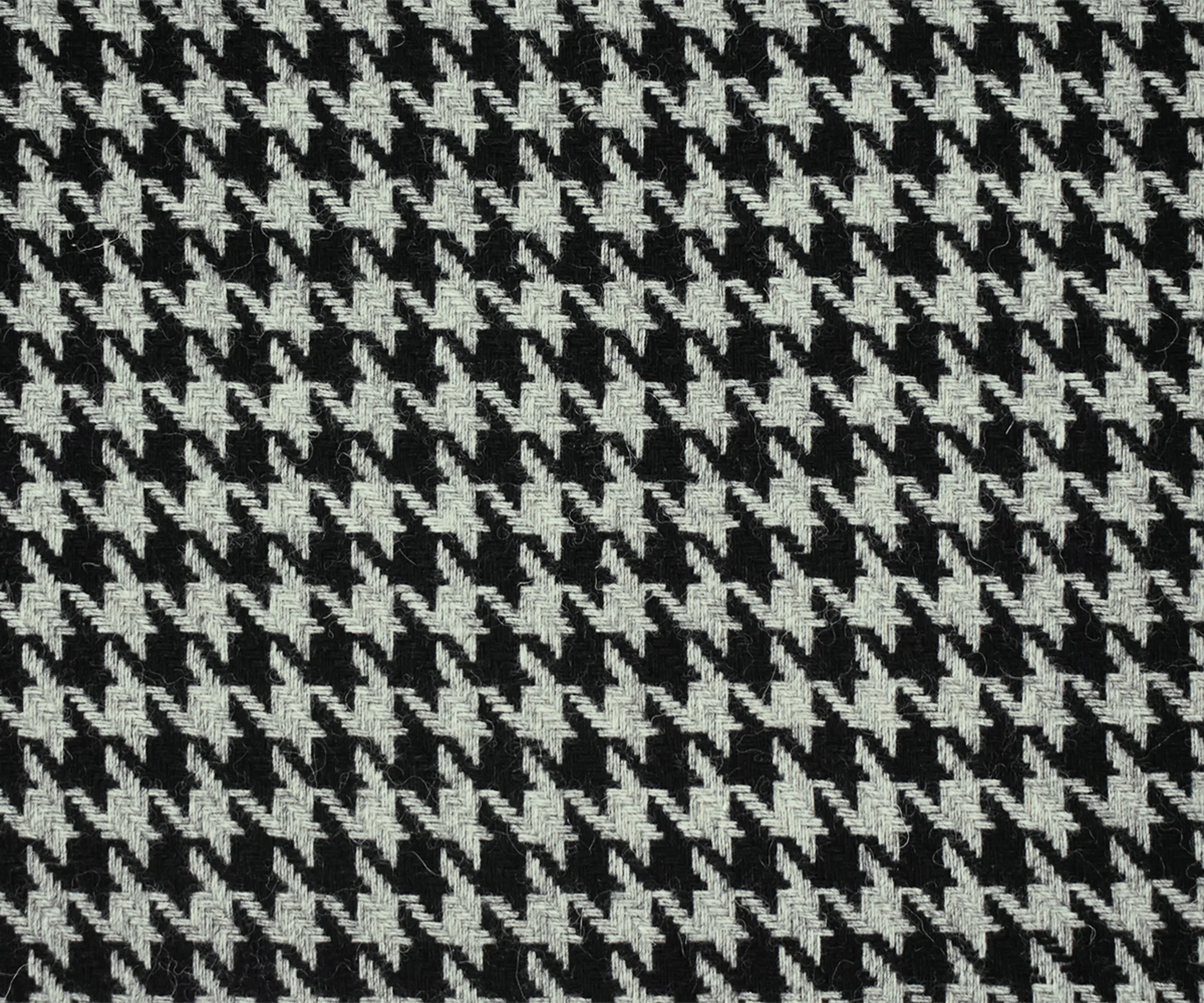 Black-Gray Wool-Polyester Houndstooth Woven Jacketing Fabric - Image 4