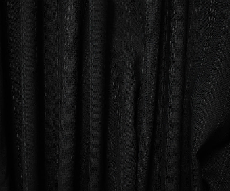 Black-Gray Wool Rayon Stripe Woven Shirting Fabric - Image 3