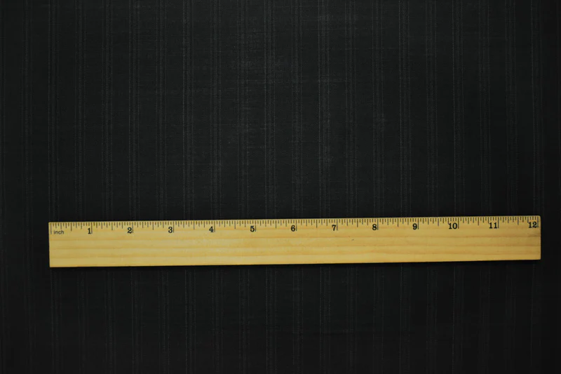 Black-Gray Wool Rayon Stripe Woven Shirting Fabric - Image 5